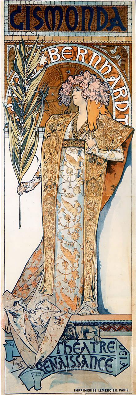 ジスモンダ 1894 チェコ アール ヌーボー独特のアルフォンス ミュシャ油絵